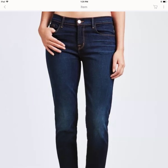 J Brand Womens Jeans Scarlett Seven Eighths Straight Leg Dark Wash Size 26 X 29 - Picture 2 of 8